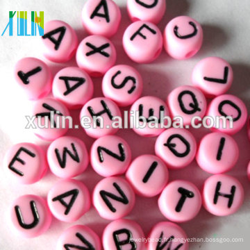 stock unique lettre de chaque sac alphabet en plastique oblat perles 4 * 7mm